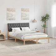 Letto con Testiera Rivestita con testiera Marrone 150 x 200 cm