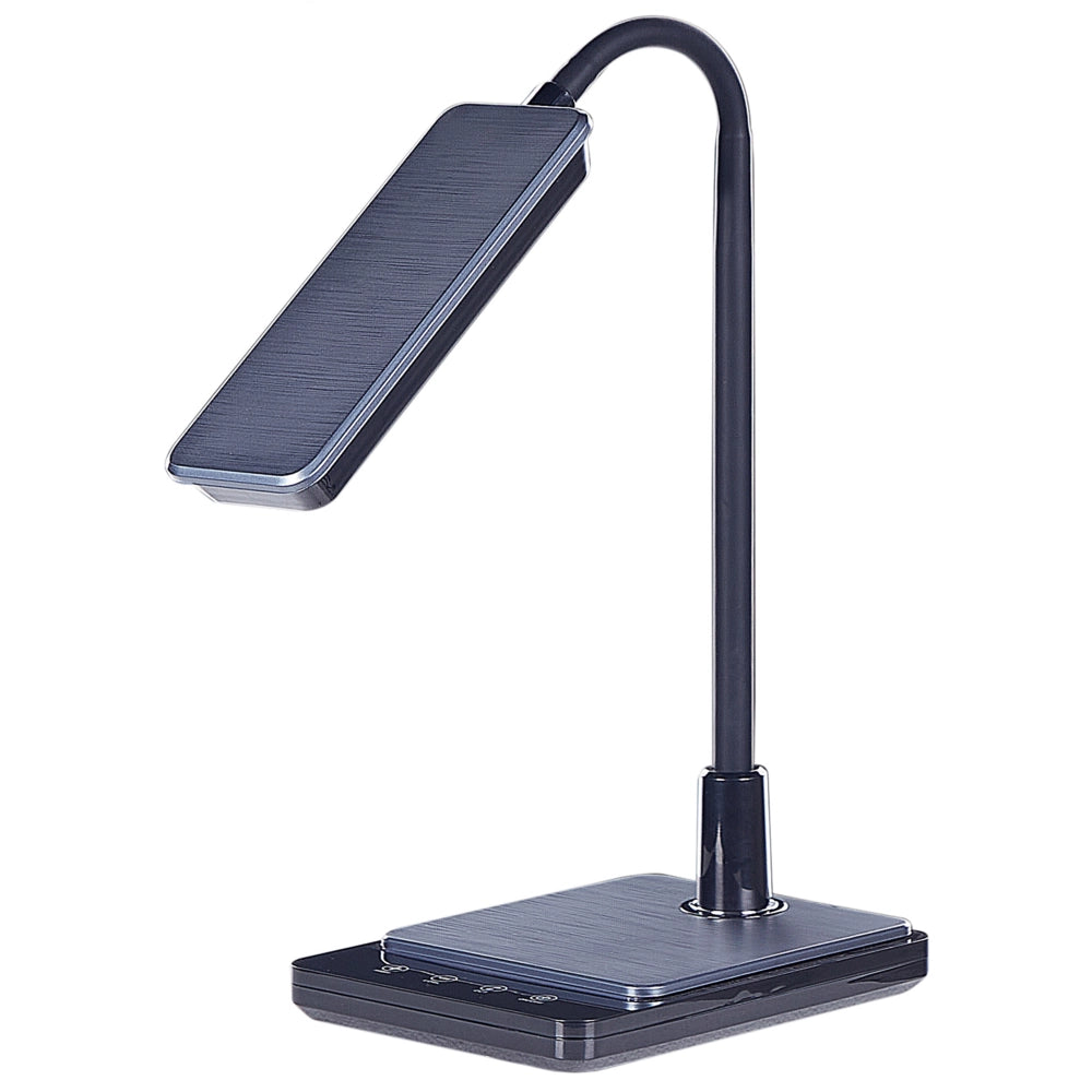 Lampada da ufficio LED nero materiale sintetico braccio e regolabile regolatore 38 cm cameretta ufficio soggiorno