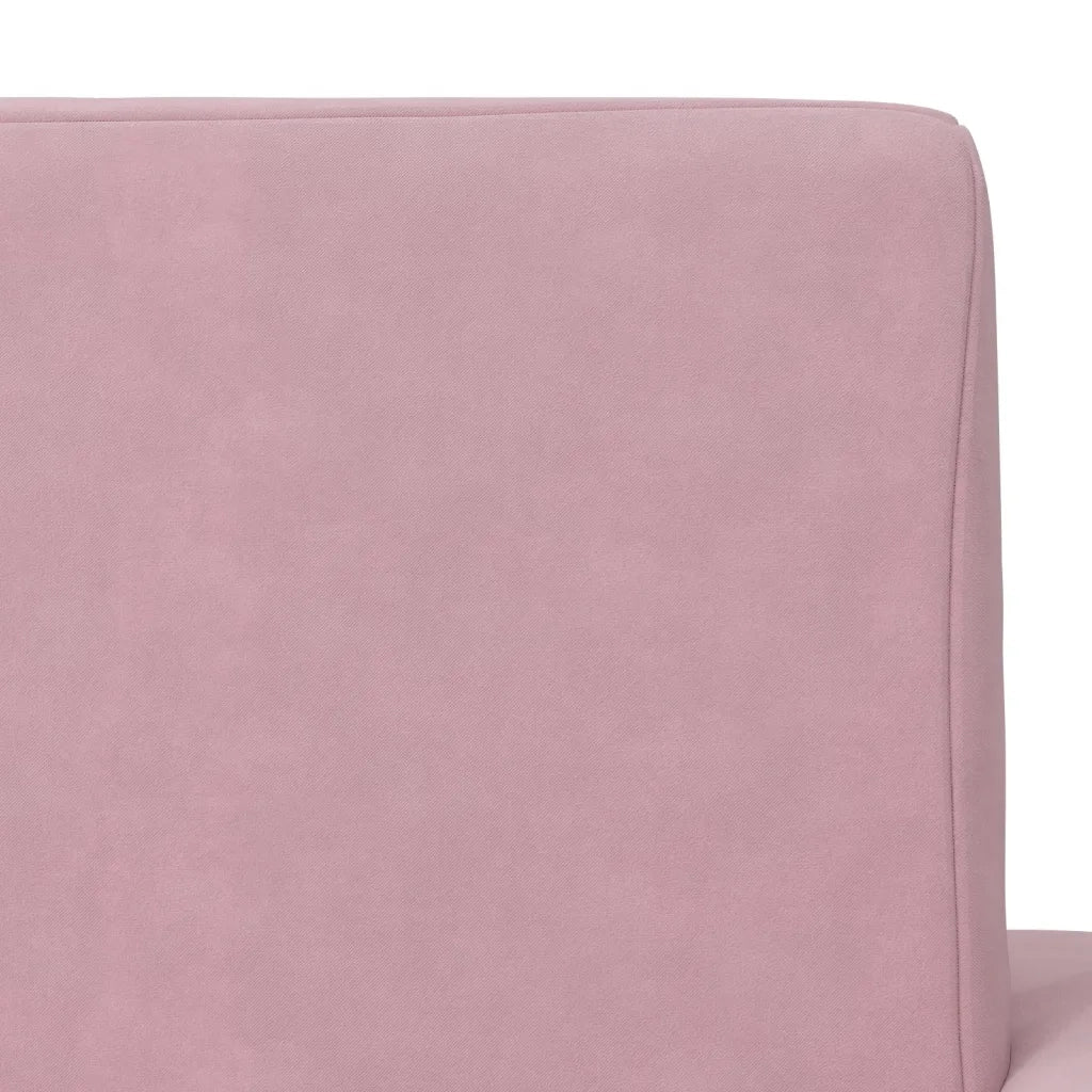 Divano letto | Sof¨¤ letto | Letto singolo per Bambini a 2 Posti Rosa in Morbido Peluche