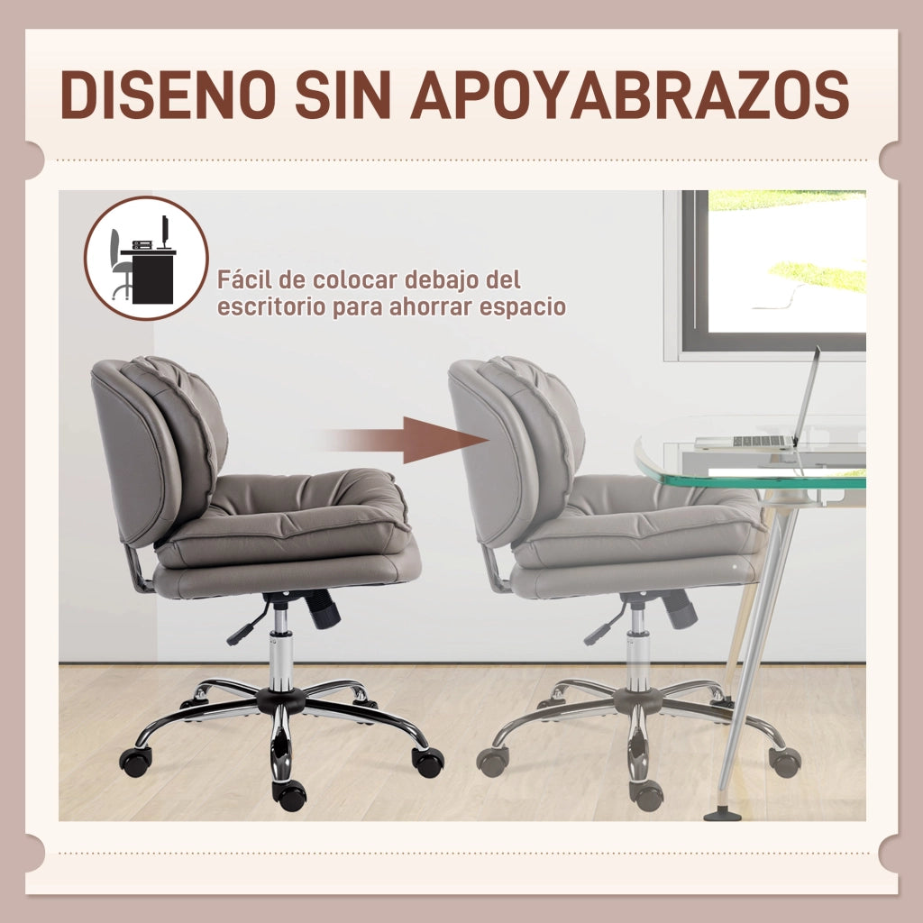 Sedia da Ufficio con Braccioli ¨C Xylo ¨C Seduta Imbottita Grigio Schienale Alto Regolabile