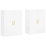 Set di 2 eleganti pensili da parete 69,5 x 34 x 90 cm ampio spazio contenitivo design senza tempo in legno composito bianco 02_0055348