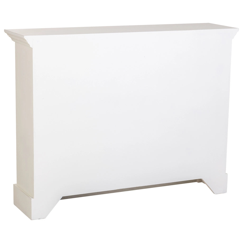 Credenza in legno bianco invecchiato con 2 porte 130x33x99h cm