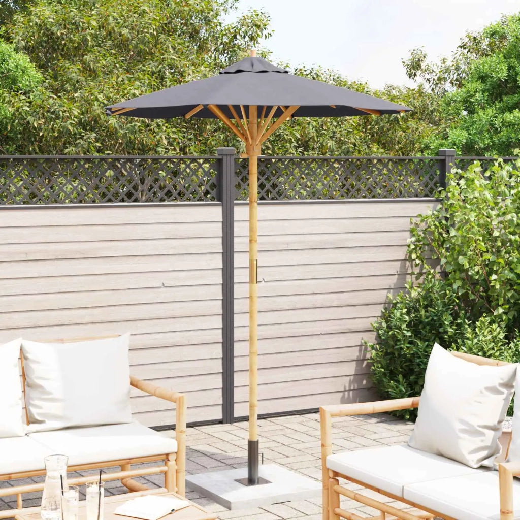 Ombrello da giardino Grigio scuro Ø 150 x 210 cm Bambù 4108084