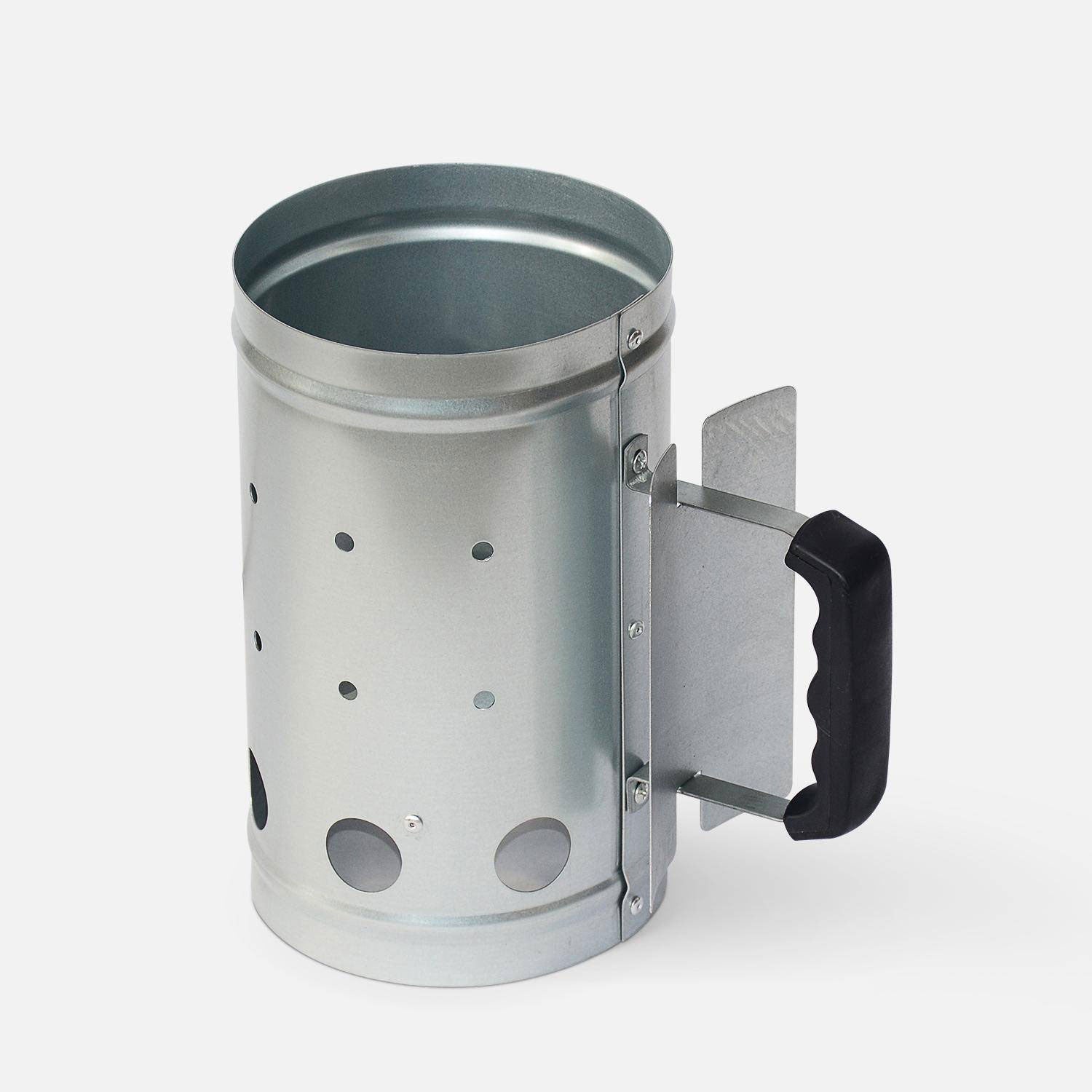 Ciminiera Accendi Carbonella in Acciaio Forato Starter D-17