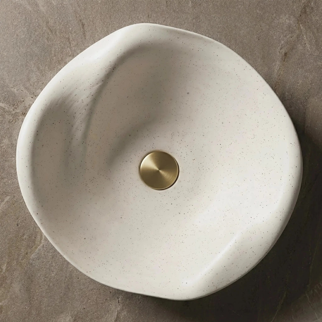 Lavabo Da Appoggio In Ceramica Rea Hm-34b Handmade Art
