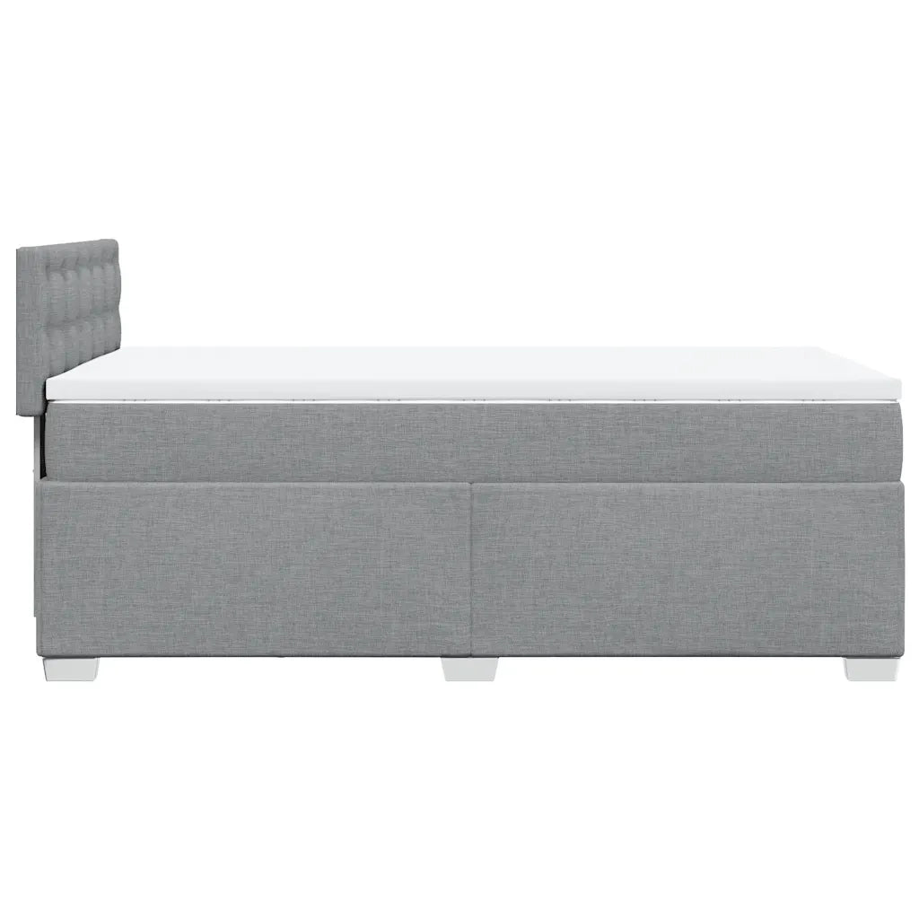 vidaXL Giroletto a Molle con Materasso Grigio Chiaro 90x190 cm Tessuto