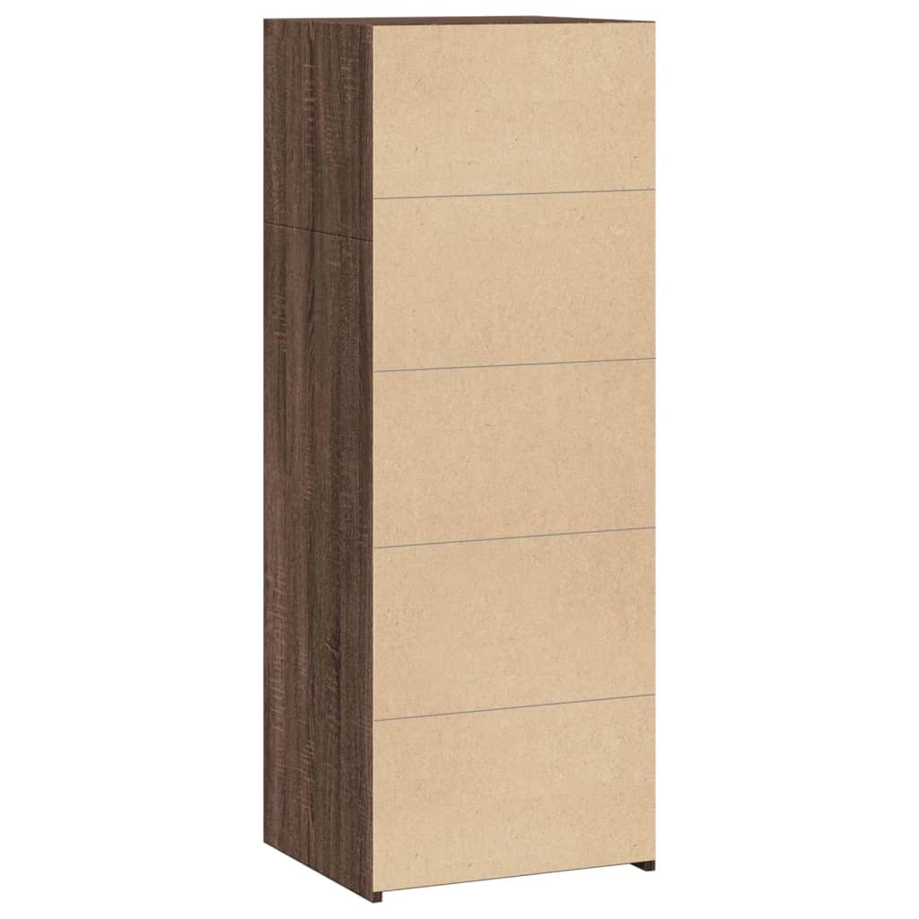 Buffet credenza cassettiera mobiletto mobile contenitore organizer cucina soggiorno salotto alto 45 x 41 x 124 cm legno ingegnerizzato marrone 02_0033718