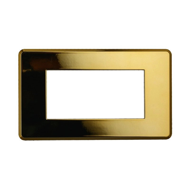 Placca Slim Sottile 4P Serie Moon Colore Oro Lucido Compatibile Con Bticino Axolute Air