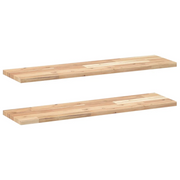 2 pz Mensole da Parete | Scaffali a Parete | Ripiano a parete 100x20x2 cm Legno Acacia Non Trattato