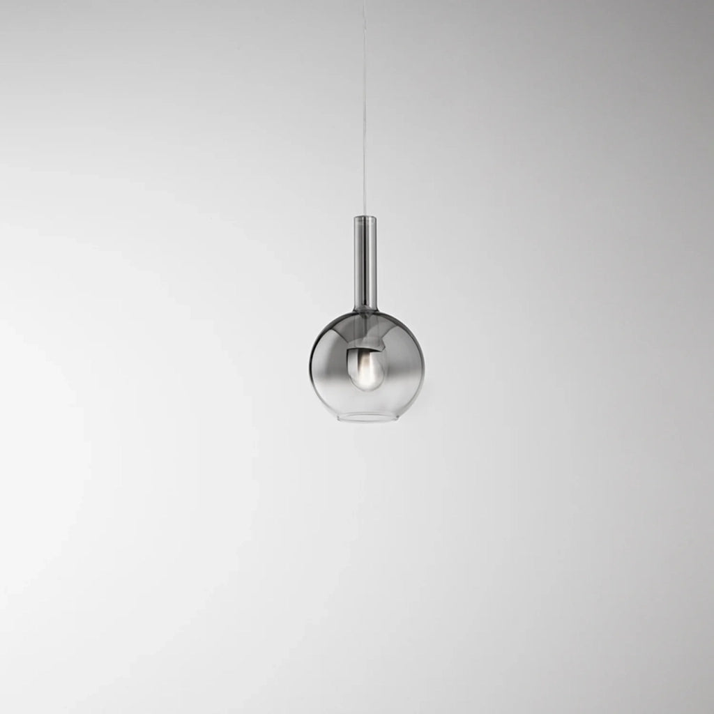 Sospensione Contemporanea Lollipop Vetro Fumè 1 Luce E27 Ip20 D20