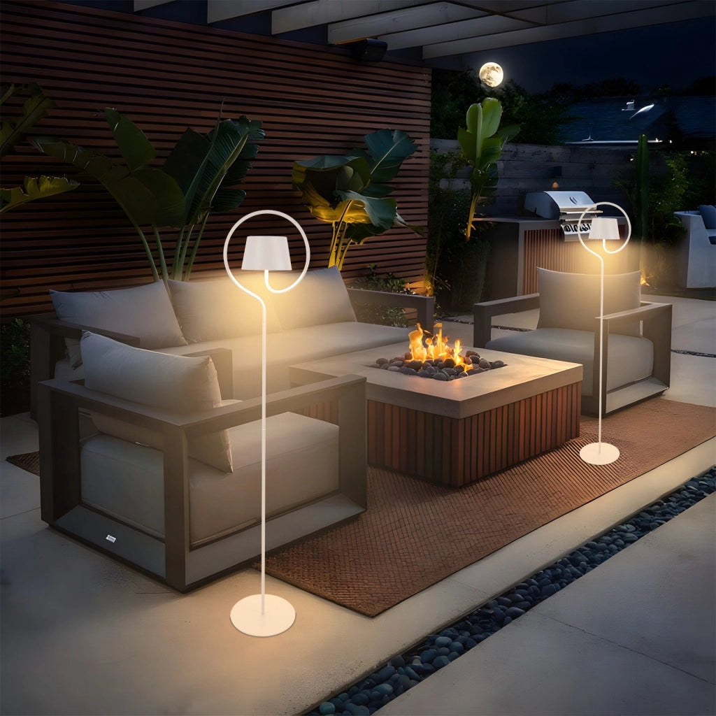 ZMH Lampada da terra LED solare da esterno senza fili dimmerabile touch 120cm per soggiorno