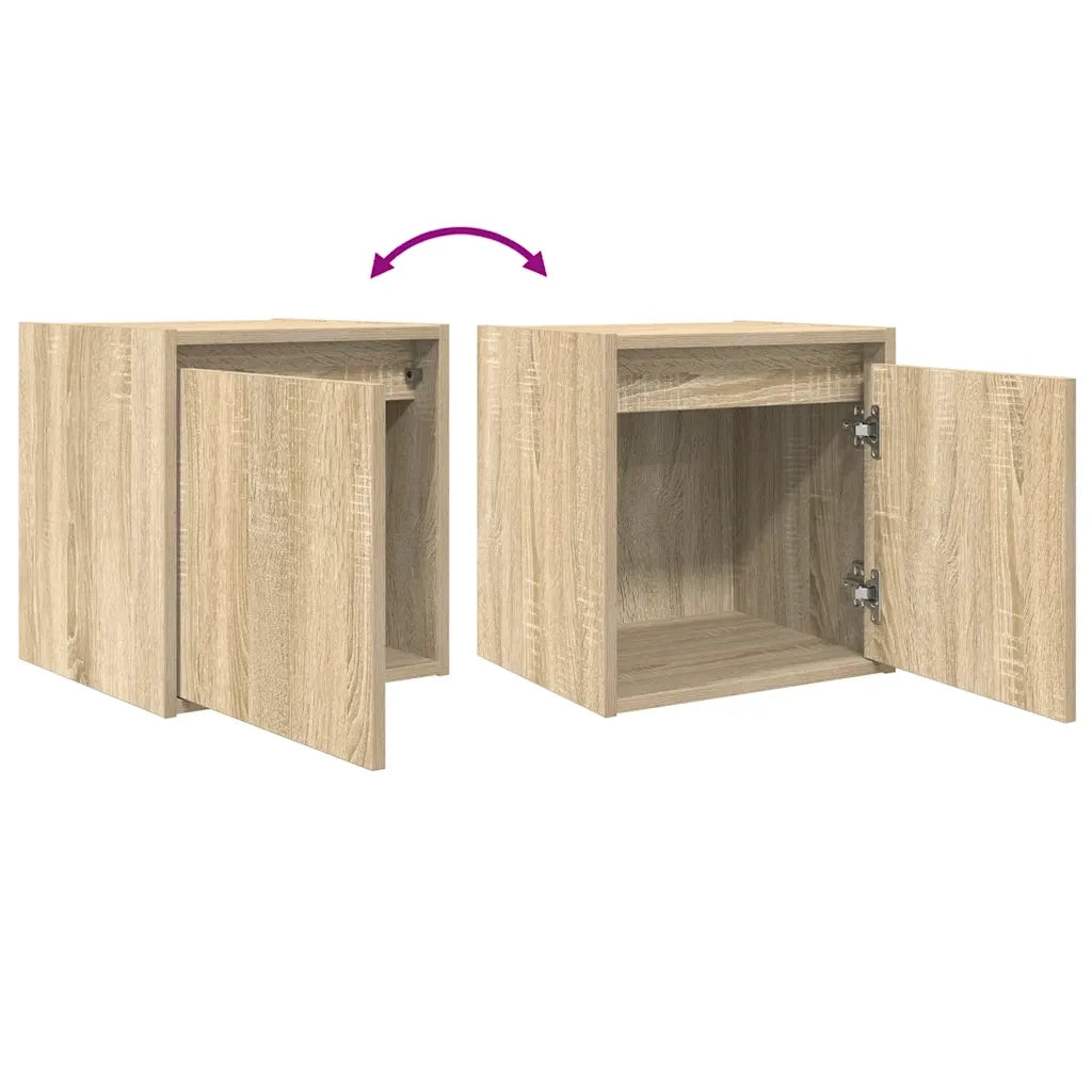 Comodino a Muro Rovere Sonoma 38x34x40 cm 861233