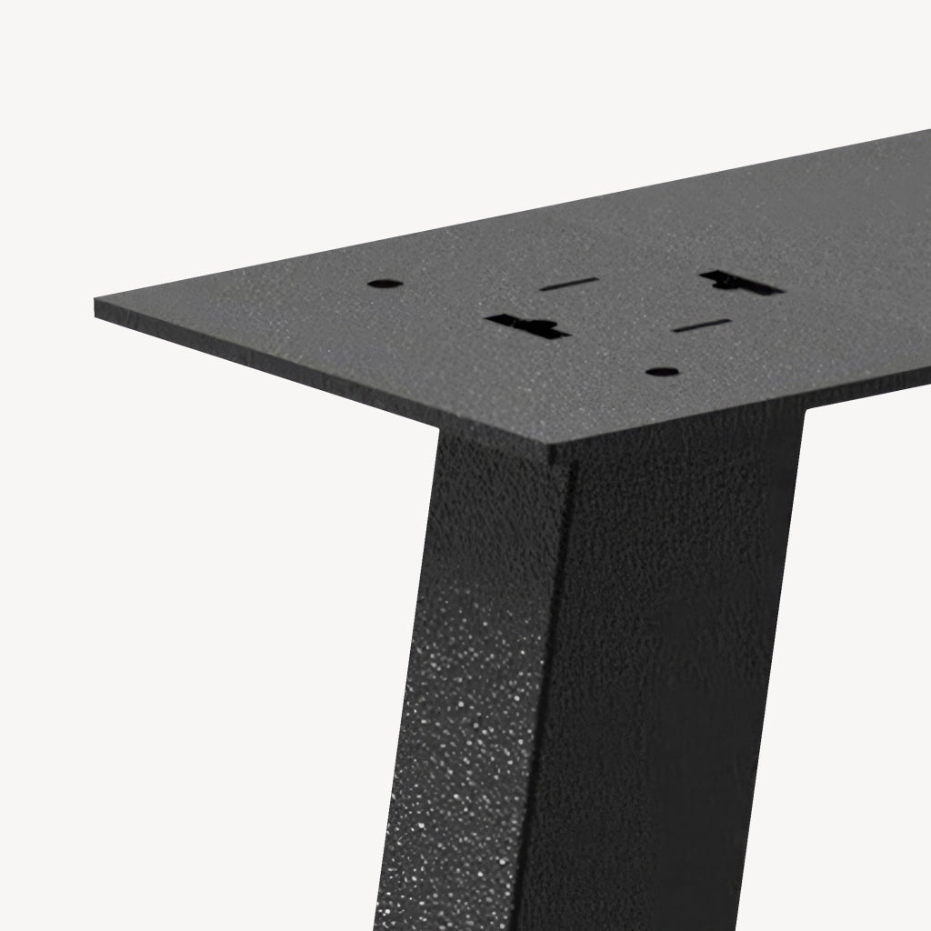 Set di 2 Gambe Mariager per Mobili 'Fai da Te' in Acciaio (AxL) 40 x 37,5 cm - Nero Opaco [en.casa]