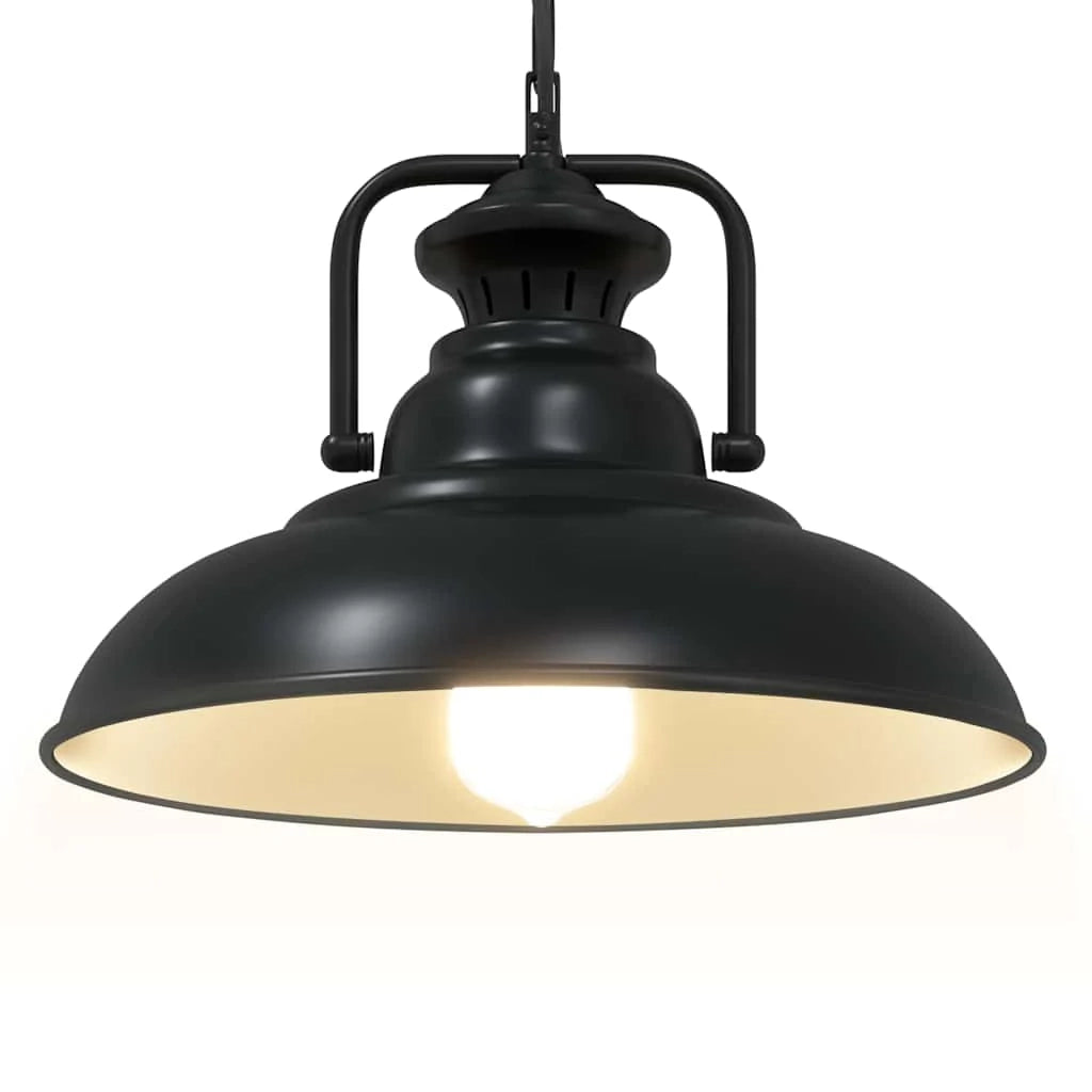 Lampada a sospensione vintage in metallo nero Ø 31 cm per cucina soggiorno camera da letto design elegante e accattivante 02_0058023