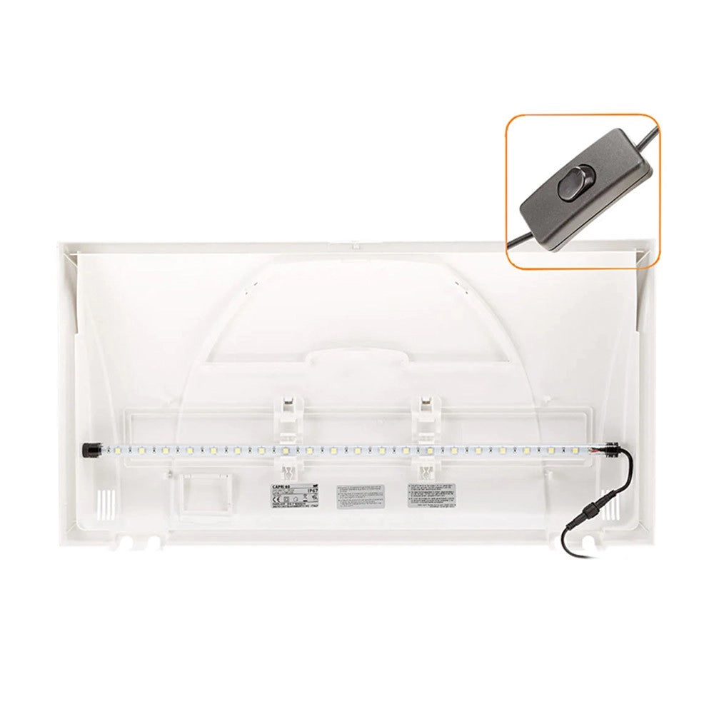 Ferplast Capri 80 LED - Acquario Completo senza Supporto Colore: Bianco