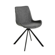 Sedia girevole in tessuto grigio scuro