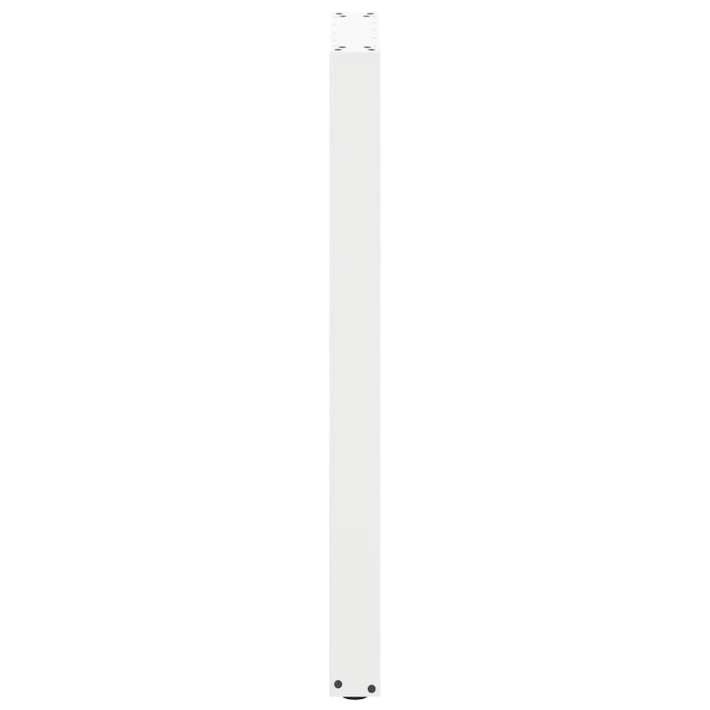 Set di 2 gambe regolabili per tavolo da bar a forma di U 40 x 100-101 cm estetica moderna finitura opaca in acciaio bianco 02_0057469