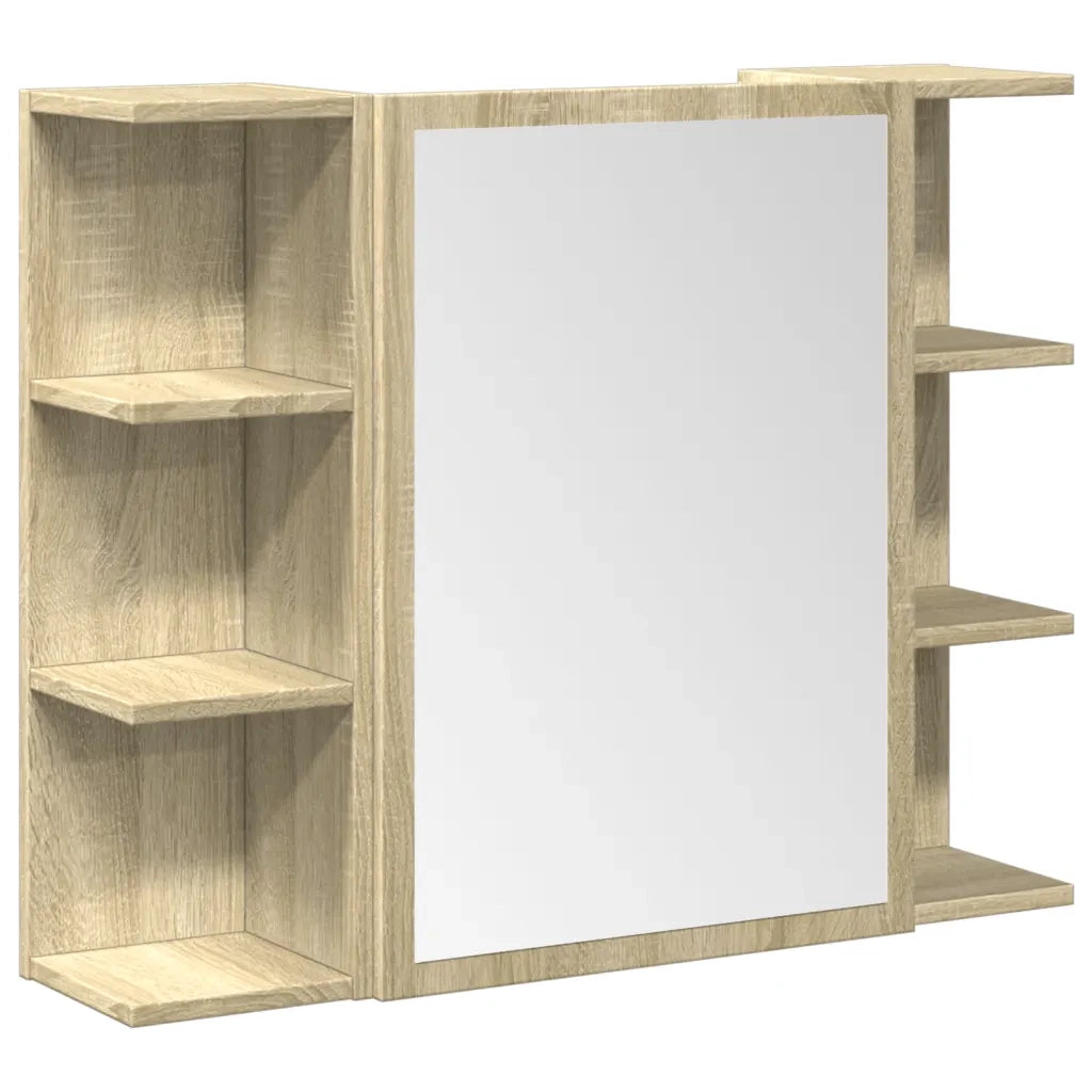 Set Mobili da Bagno 3 pz Rovere Sonoma in Legno Multistrato 3324976