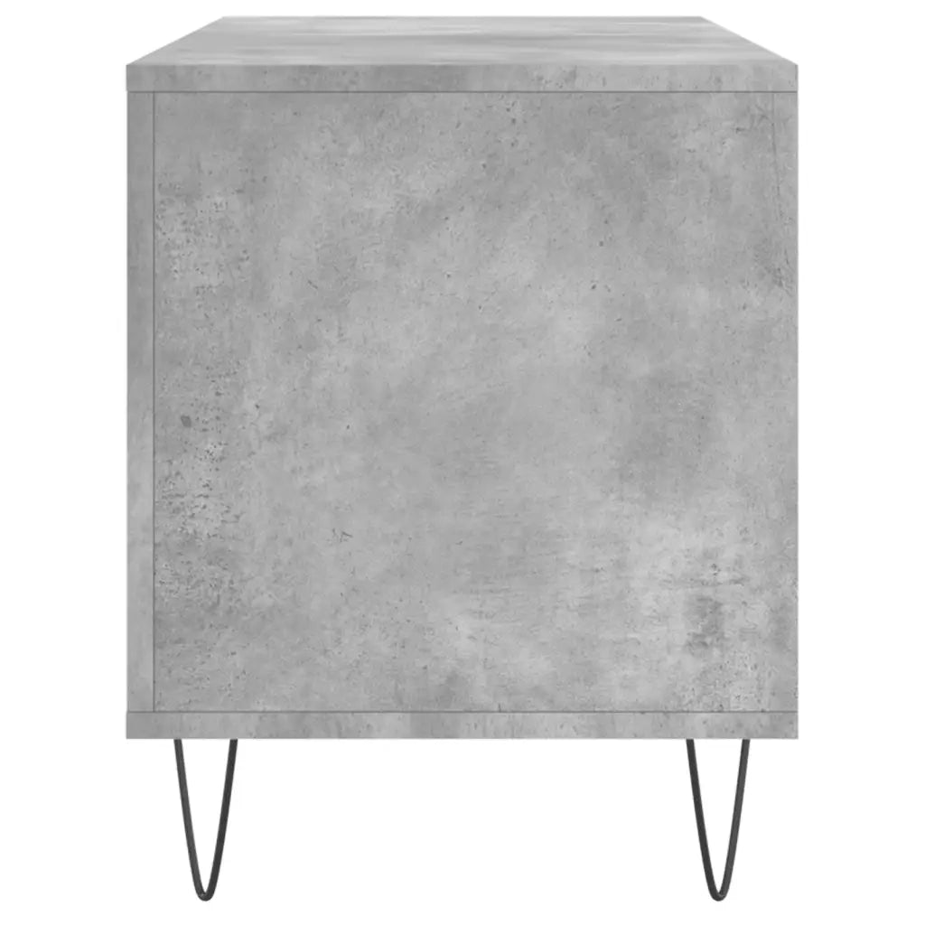 Mobile Porta Dischi Grigio Cemento 100x38x48 Legno Multistrato 831752