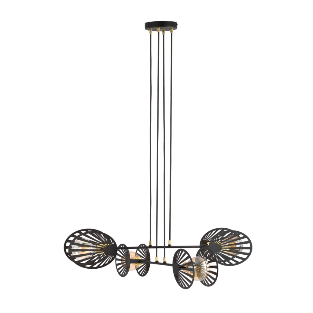 Lampadario Emibig Playa 4 Nero 4xE27 dimmerabile metallo