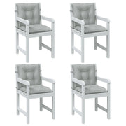 vidaXL Cuscini Sedia Schiena Bassa 4 pz Grigio Mélange 100x50x7 cm