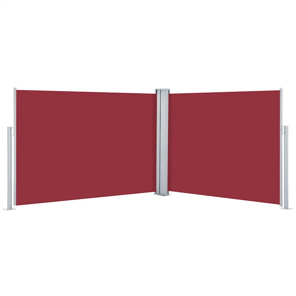 Tenda da Sole Laterale Retrattile Rossa 120x1000 cm 48483