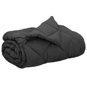 Piumone | Duvet Completo Annuale Antracite 200 x 220 cm Microfibra