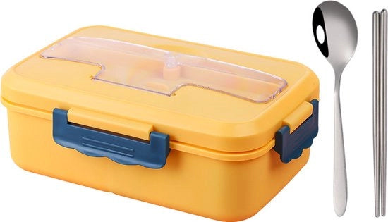 Lunchbox - Contenitore per pane - Cassetti di conservazione - Lunchbox - Ecologico - Realizzato in stoffa di sesamo - Senza BPA - Con coperchio - Contenitore di conservazione