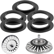 Set di 5 sigillanti a sifone - Sigillante per scarico - Gomma di alta qualità - Adatto per vasche da bagno - Sigillante per valvola - Adattamento perfetto