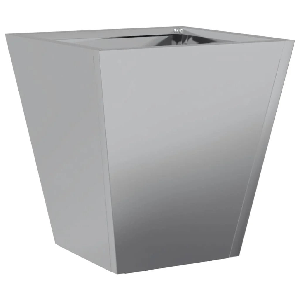Fioriera rialzata per piante fiori terrazza giardino 30 x 30 x 30 cm acciaio zincato grigio 02_0037491