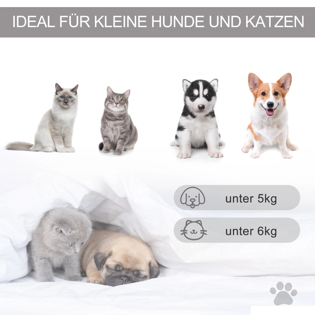 Casetta per Gatti e Cani con Cuscino Morbido ¨C zephmum ¨C Grigio 58x58x80 cm