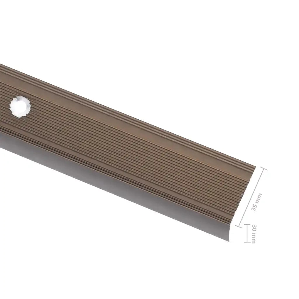 Profili a L per Gradini 5 pz in Alluminio 90 cm Marrone