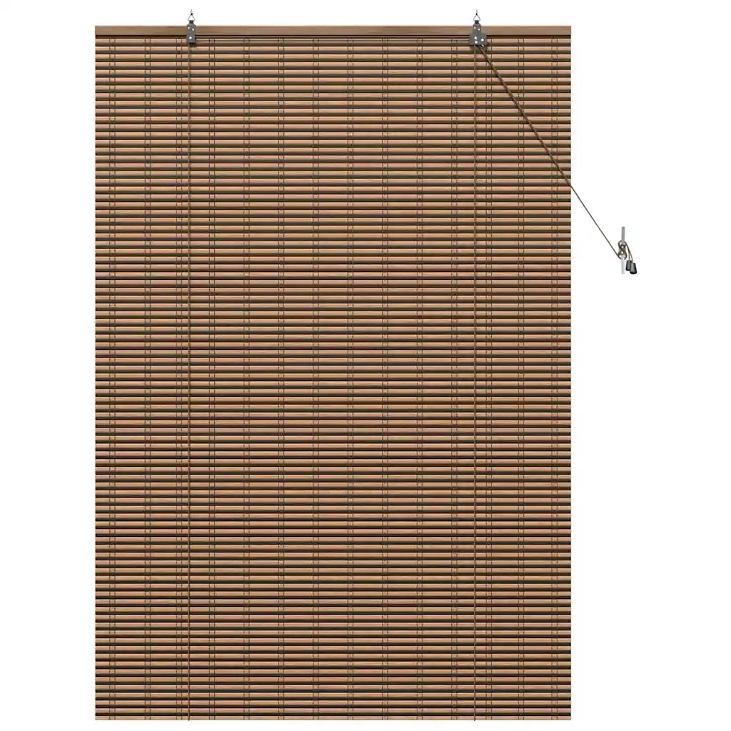 vidaXL Tenda per Finestra con tende Marrone 110 x 160 cm Bambù