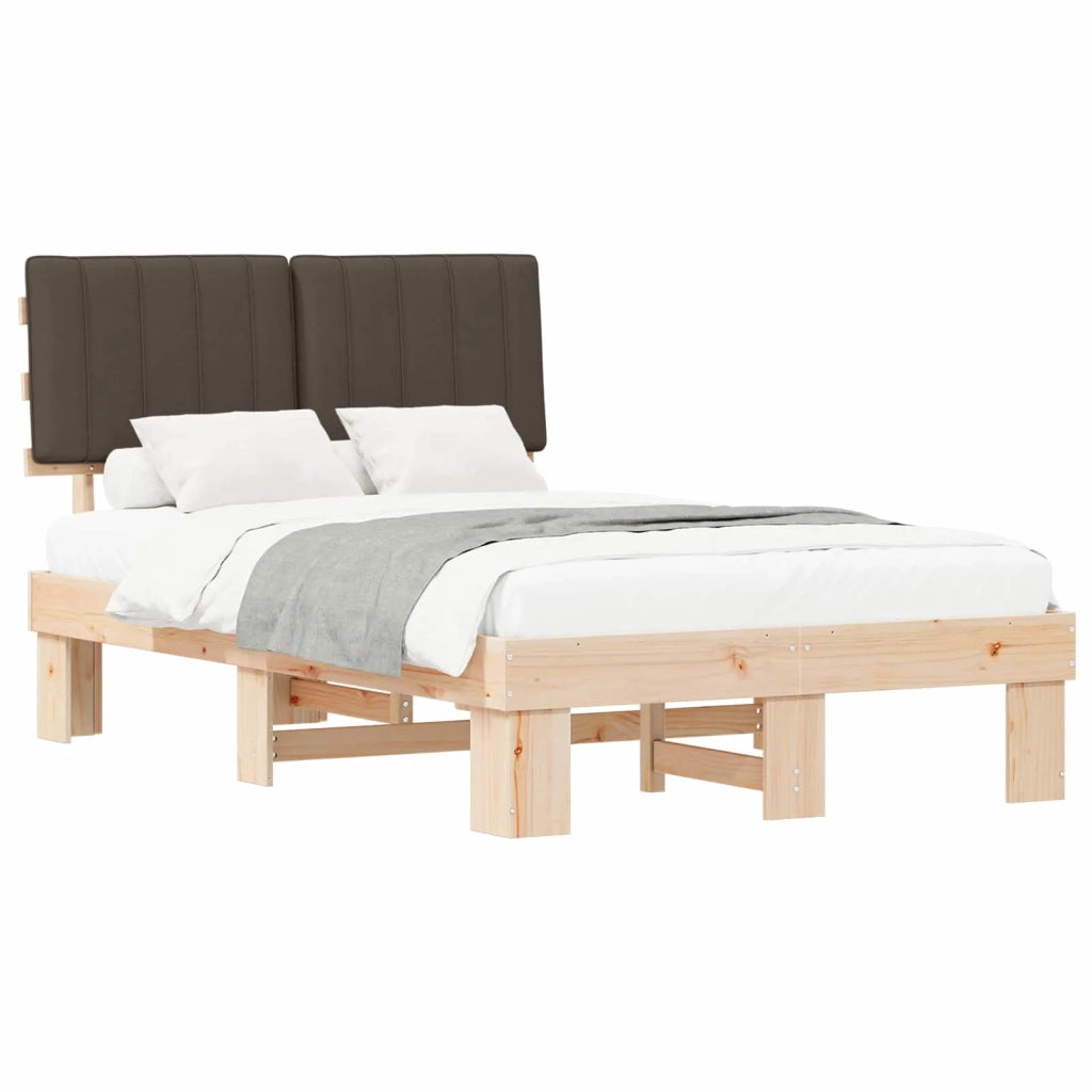 Letto con Testiera Rivestita Talpa 120 x 190 cm Pino massello 877507