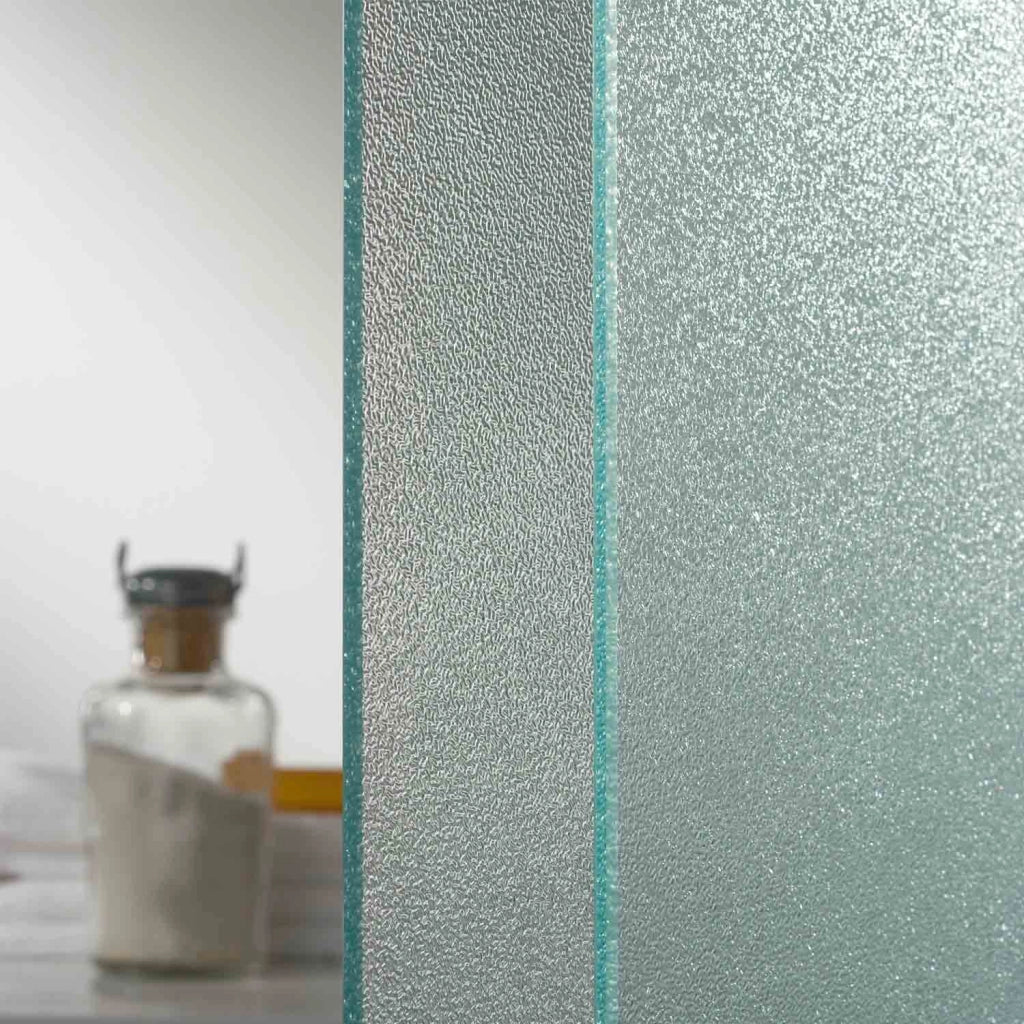 Box Doccia 3 Lati 2 Ante Battenti In Cristallo Opaco 6mm H185 Fosterberg Koge Trio 70x80xH185 cm