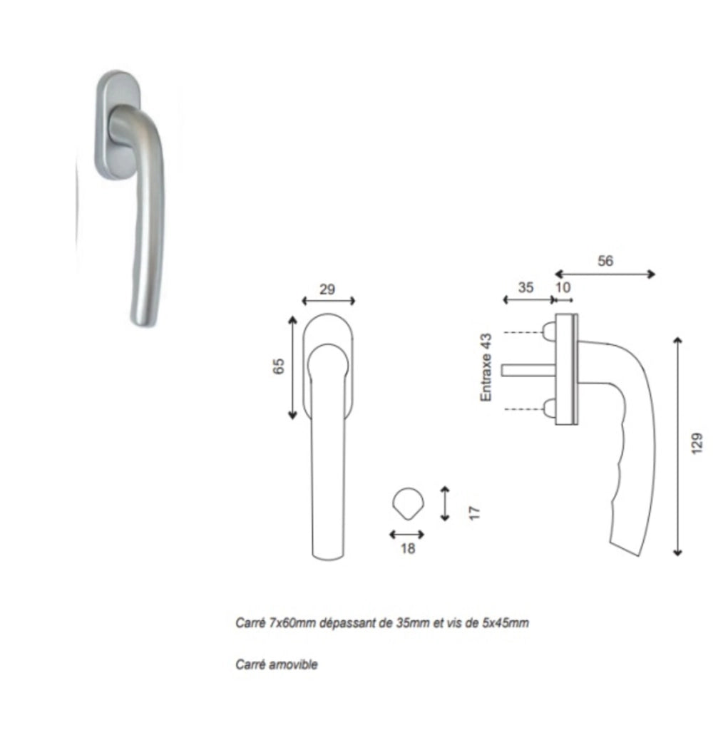 Lembo di legno Altezza 60 X Larghezza 100 (dimensioni del tavolo)+ manico senza maniglia
