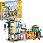 LEGO 31141 Creator 3in1 Strada Principale, Grattacielo Art Déco o Strada del Mercato, Giochi da Costruire con Modellini
