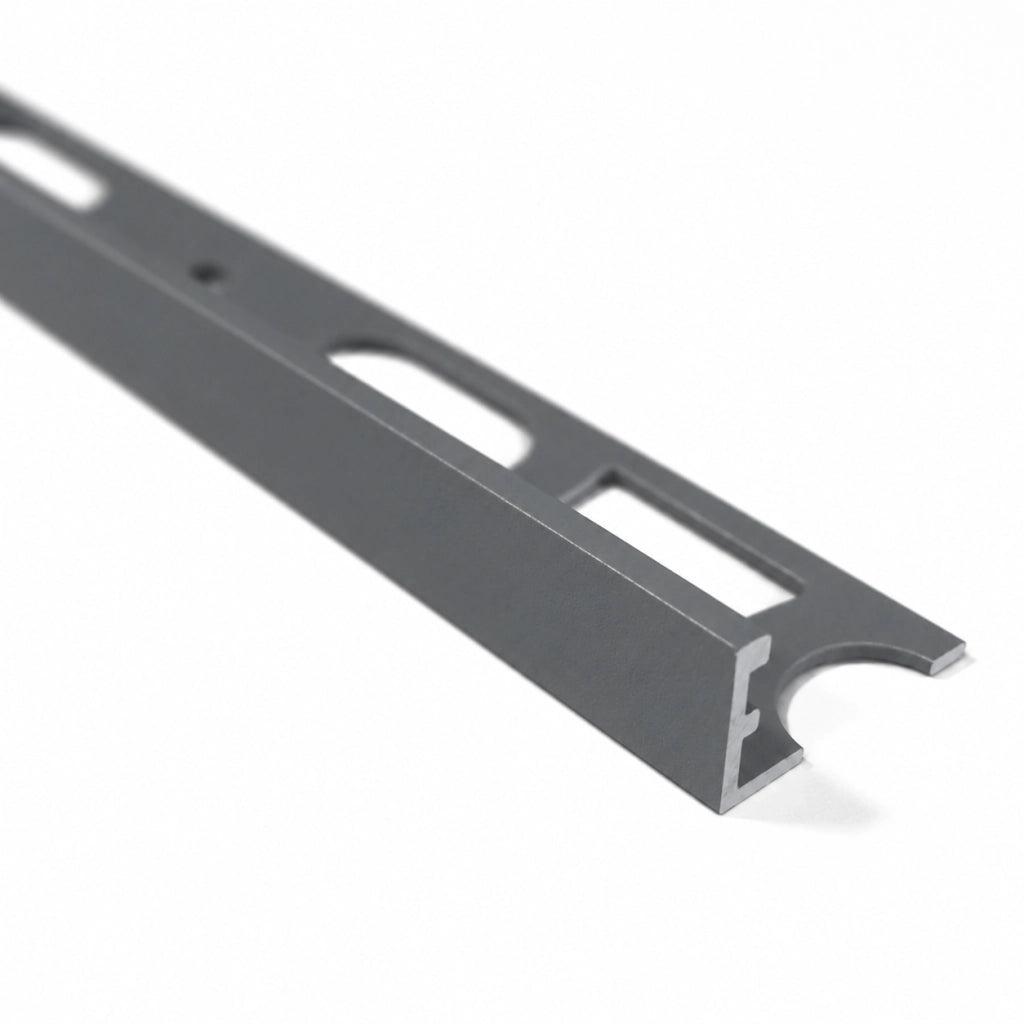 Profilo in alluminio verniciato a l per finitura parete proangle *** colore- grigio londra - 119, confezione 1