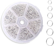 Connettori a Anello Mini in Acciaio Inossidabile - 1000 pezzi - Connettori a Anello in Argento - Sierade Makers - Connettori a Anello Durabili e Resistenti