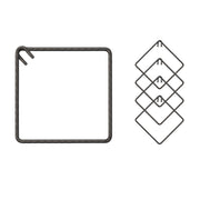 Staffe antisismiche armatura ferro 45x45 cm strutture cemento formati multipli *** pezzi 5, confezione 1