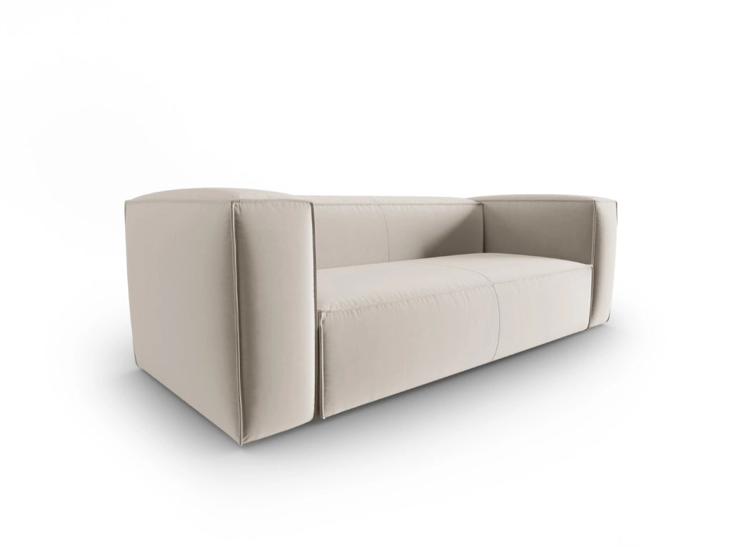 Cosmopolitan Design - Divano "Mackay" 3 posti in velluto ecru 