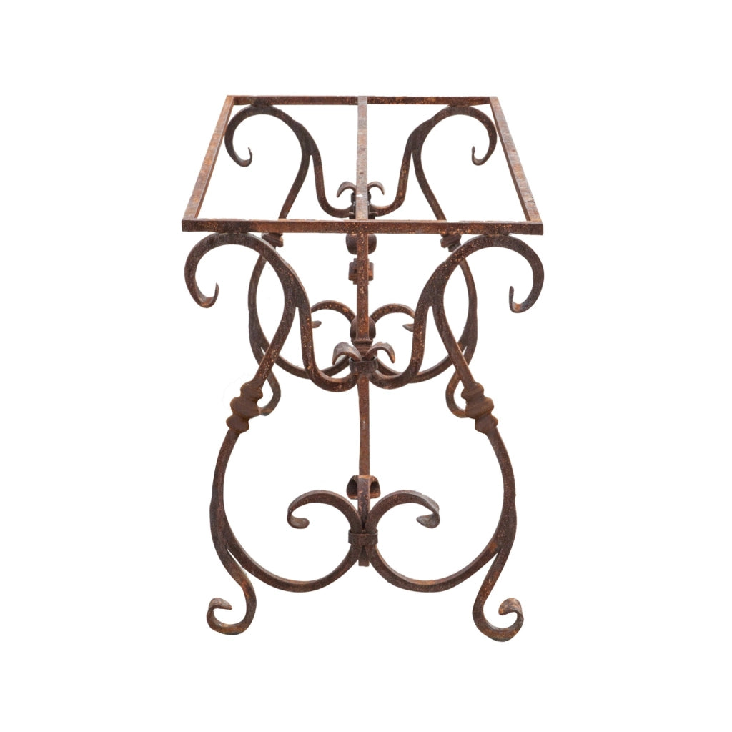 Biscottini Base tavolo in ferro pieno L130xPR60xH74 cm. forgiato mano trattato, Offerta