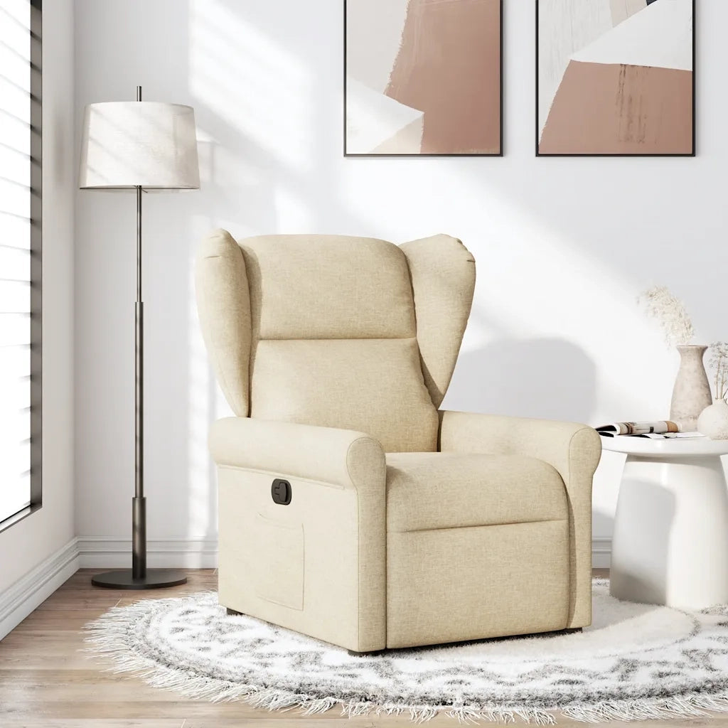 Divano Sedia-Poltrona Reclinabile in Tessuto Crema 954993
