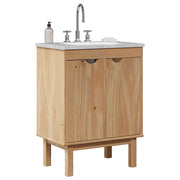 Mobile da Bagno OTTA 59x40x80 cm in Legno Massello di Pino