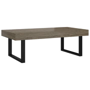 Tavolino da salotto | Tavolino da caff¨¨ | Tavolino da Soggiorno Grigio e Nero 120x60x40 cm in MDF e Ferro