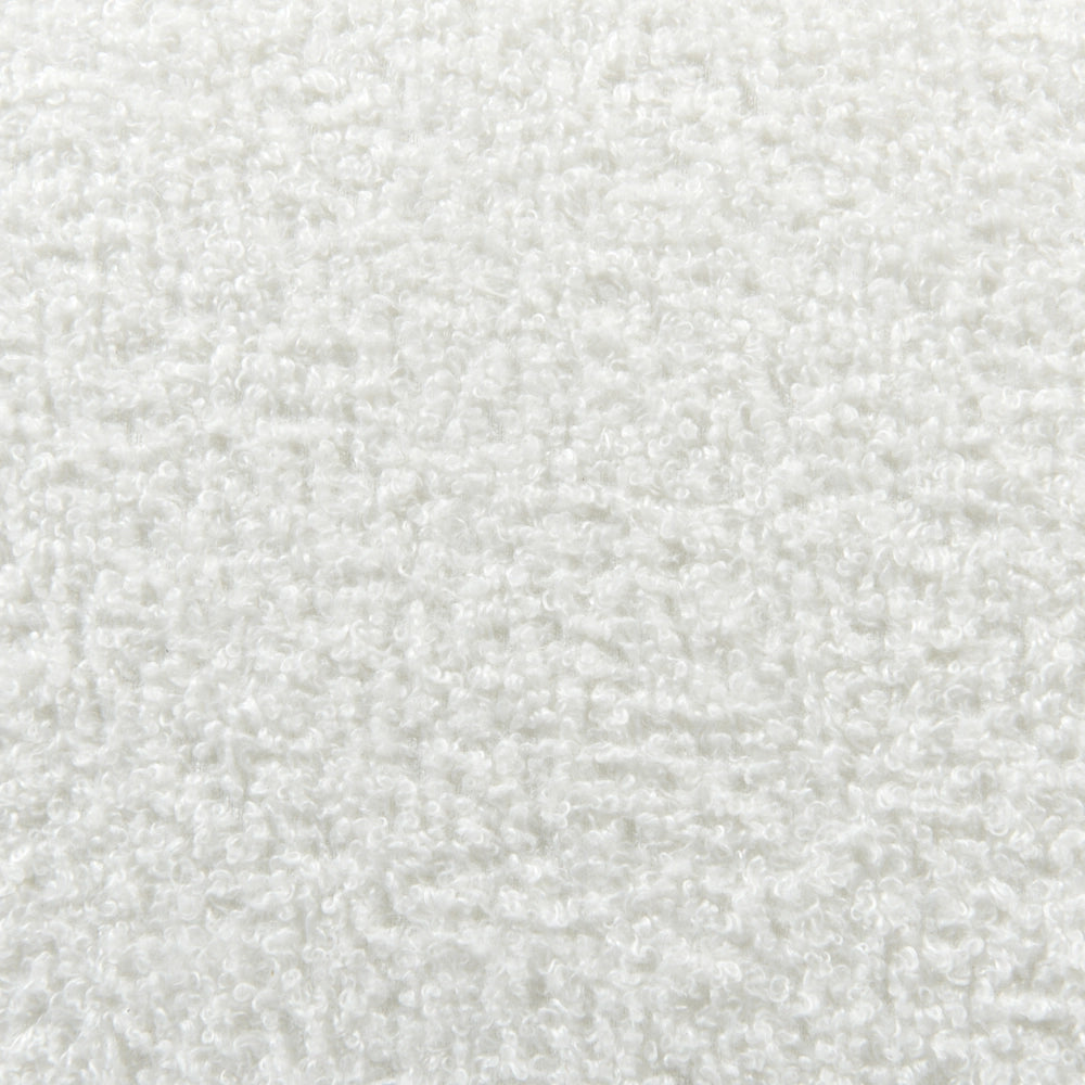 Poltrona Poltroncina Glamour Art Deco Boucle Bianco con base Girevole 360° Stile Retro Glamour Art Deco dorato