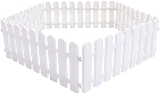 Hek per giardino 50 x 20 cm - 5 pezzi - Plastica - Decorativo - Robusto - Montaggio semplice - Adatto per giardiniere - bordo giardino