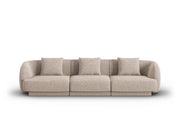 Cosmopolitan Design - Divano "Tulum" 3 posti in ciniglia beige 