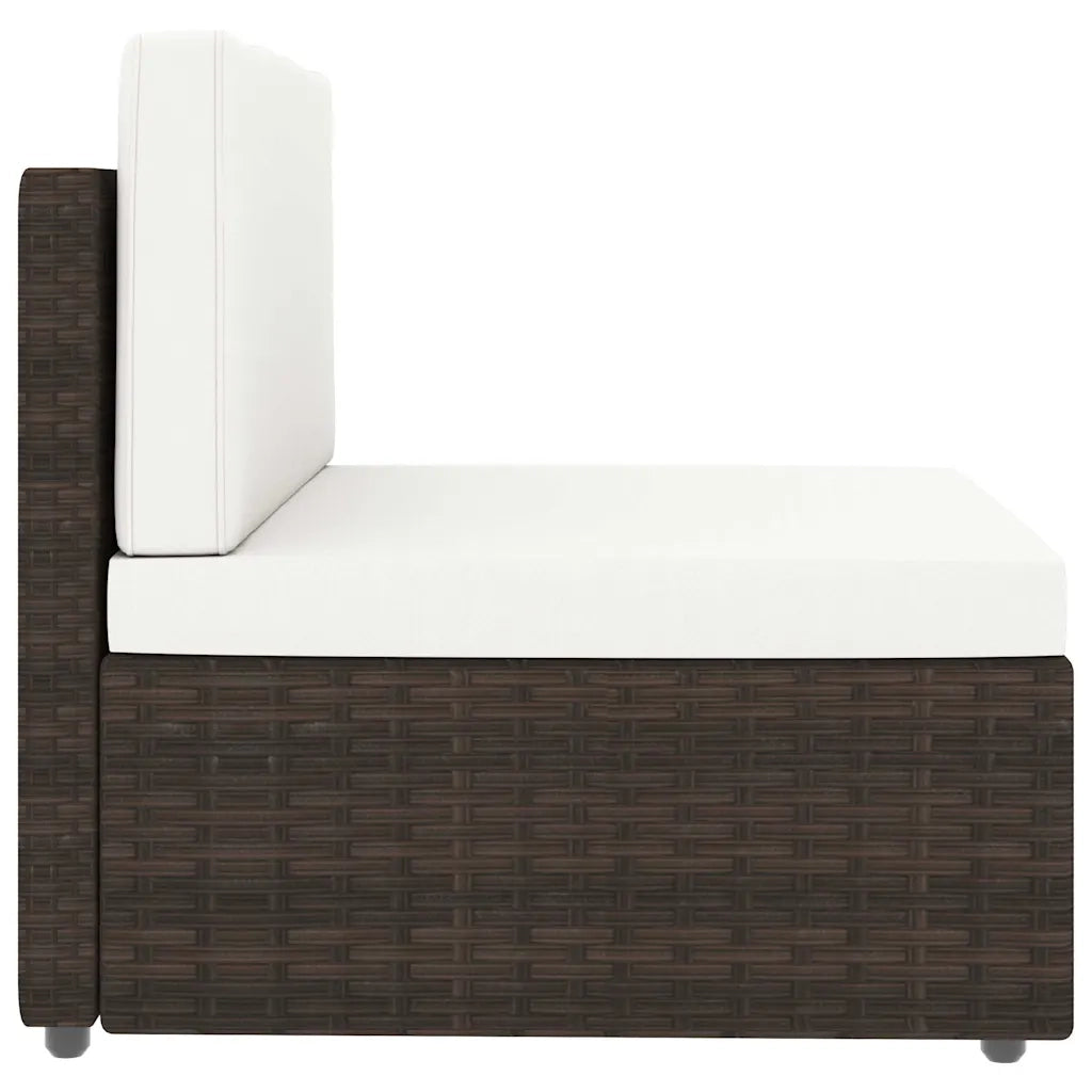 Set Divani da Giardino 2 pz in Polyrattan Marrone 49512