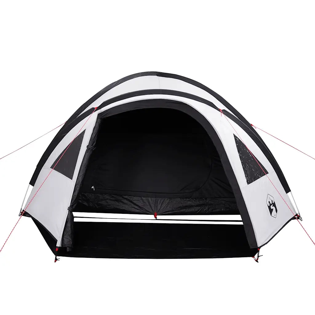 Tenda Campeggio a Cupola 4 Persone Bianca Tessuto Impermeabile